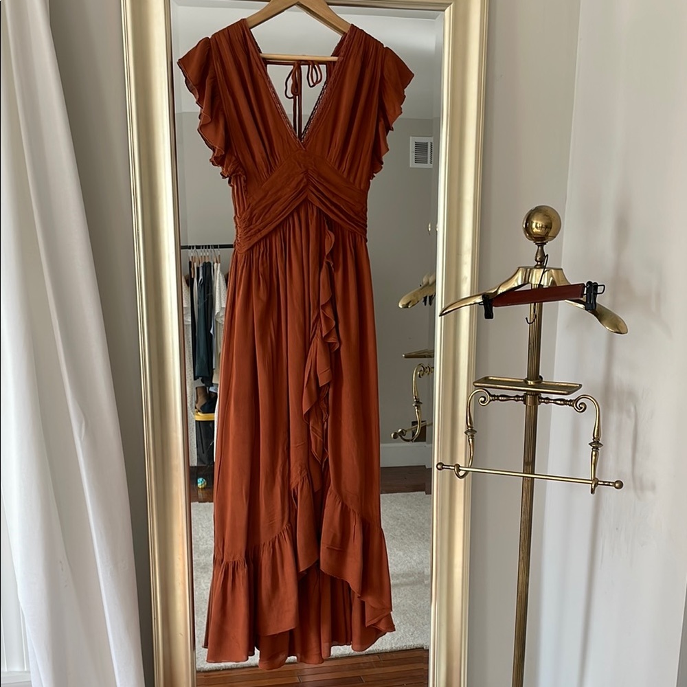 Free People Rust Midi Dress